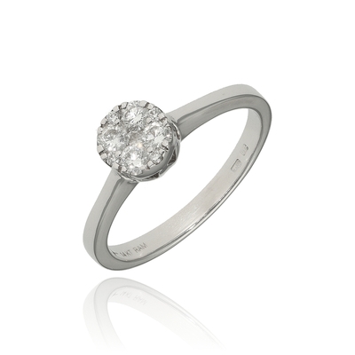 Fehér arany gyűrű 53-as méret (B15409_4I)